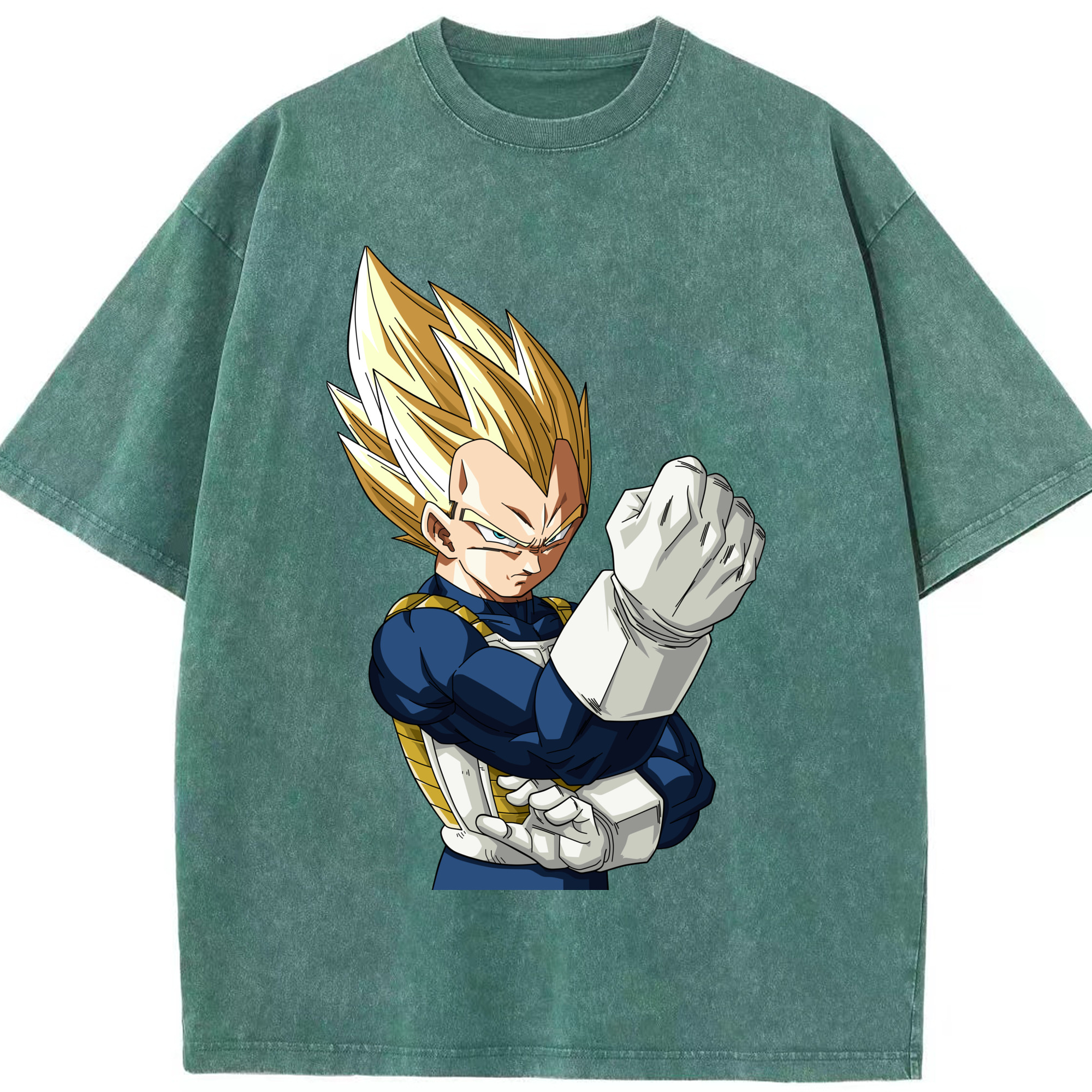 （画像用） ドラゴンボール ベジータ四世（Bejīta Yonsei）DRAGON BALL Vegeta IV 綿100% ヴィンテージ風 半袖Tシャツ（フロントプリント）